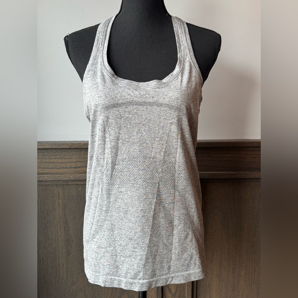 lululemon athletica Tops - Lululemon Peloton Light Gray Racerback Tank Top 10